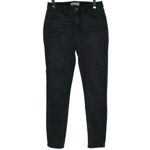 Madewell Roadtripper Jeans Womens 28 Dark Gray Black Ankle Mid Rise Skinny MB385